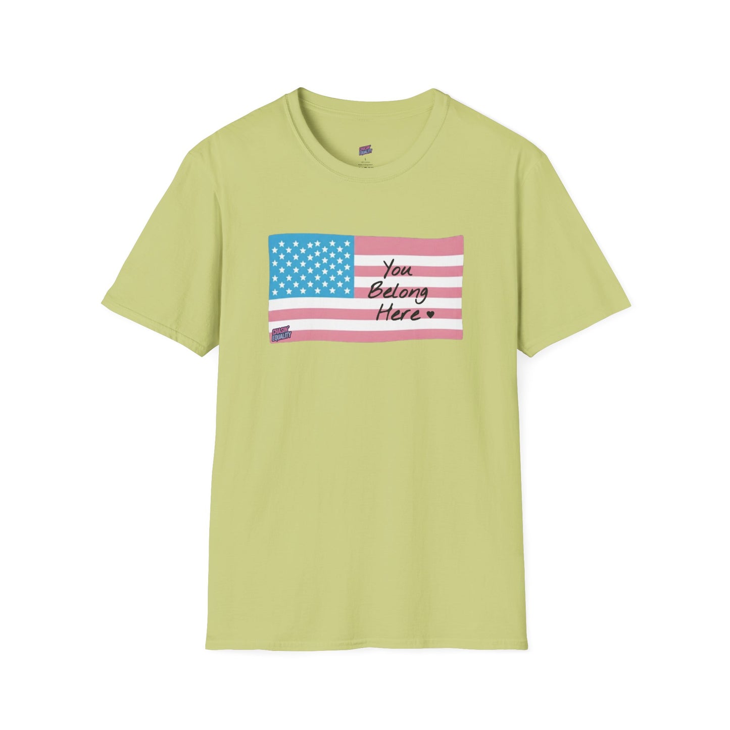 You Belong Here USA Trans Flag Tee