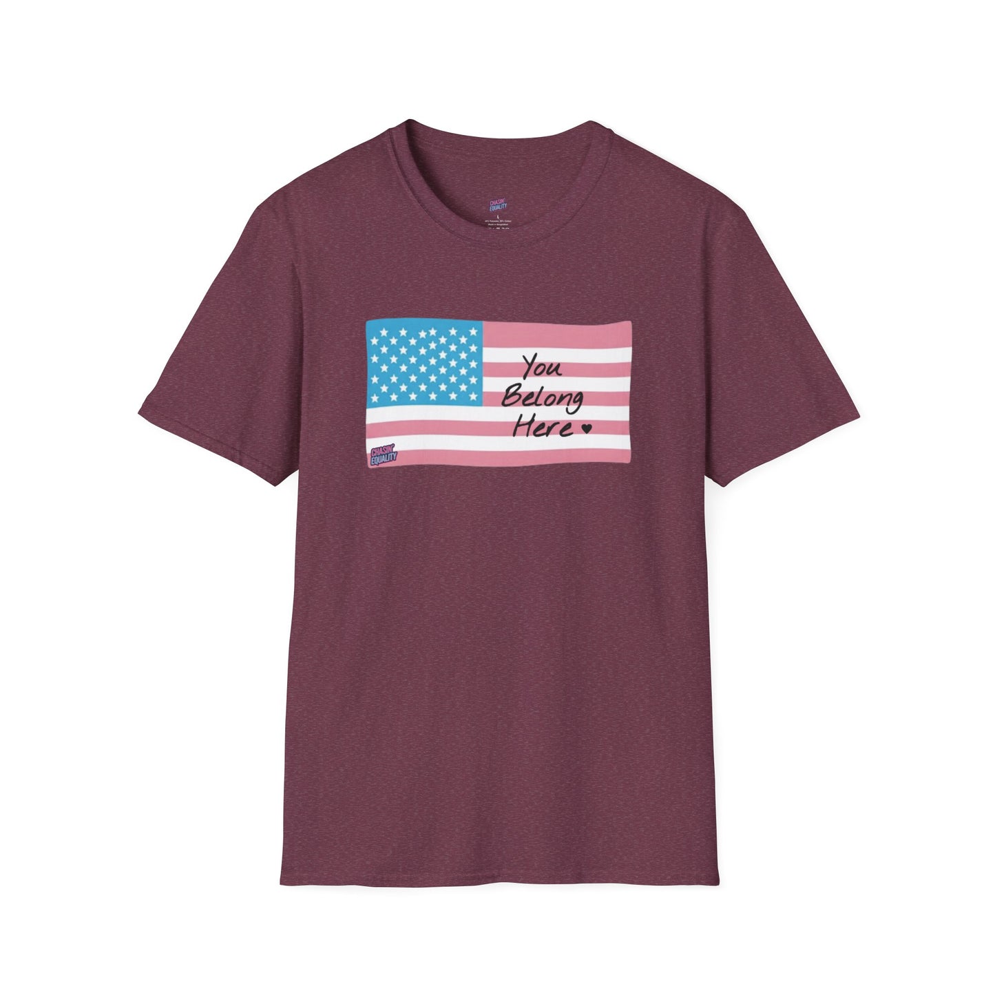 You Belong Here USA Trans Flag Tee