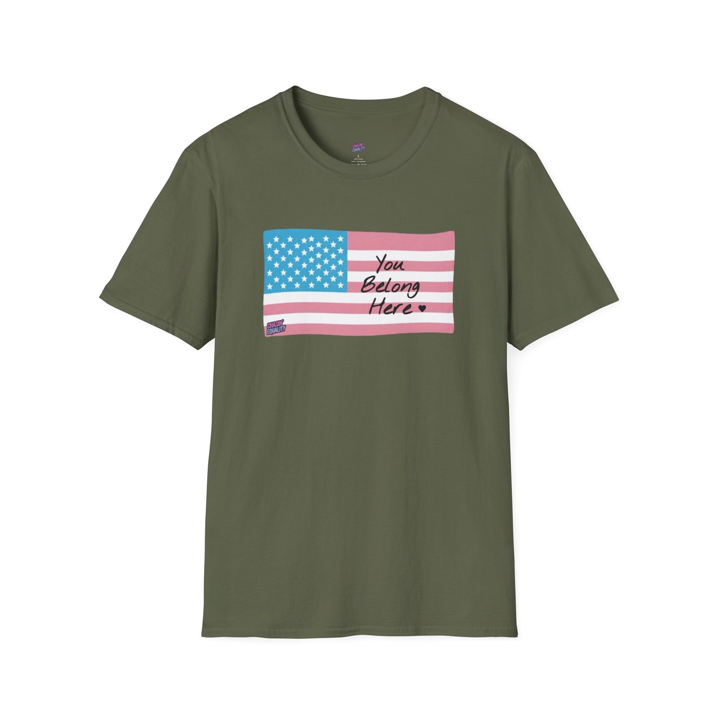 You Belong Here USA Trans Flag Tee