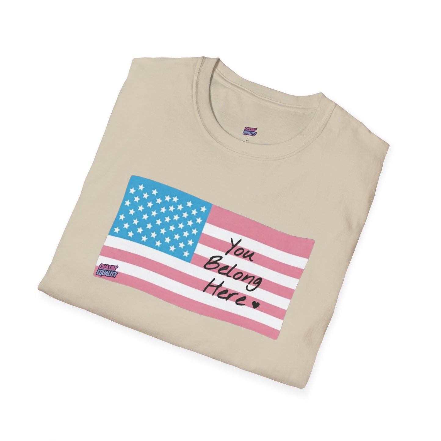 You Belong Here USA Trans Flag Tee