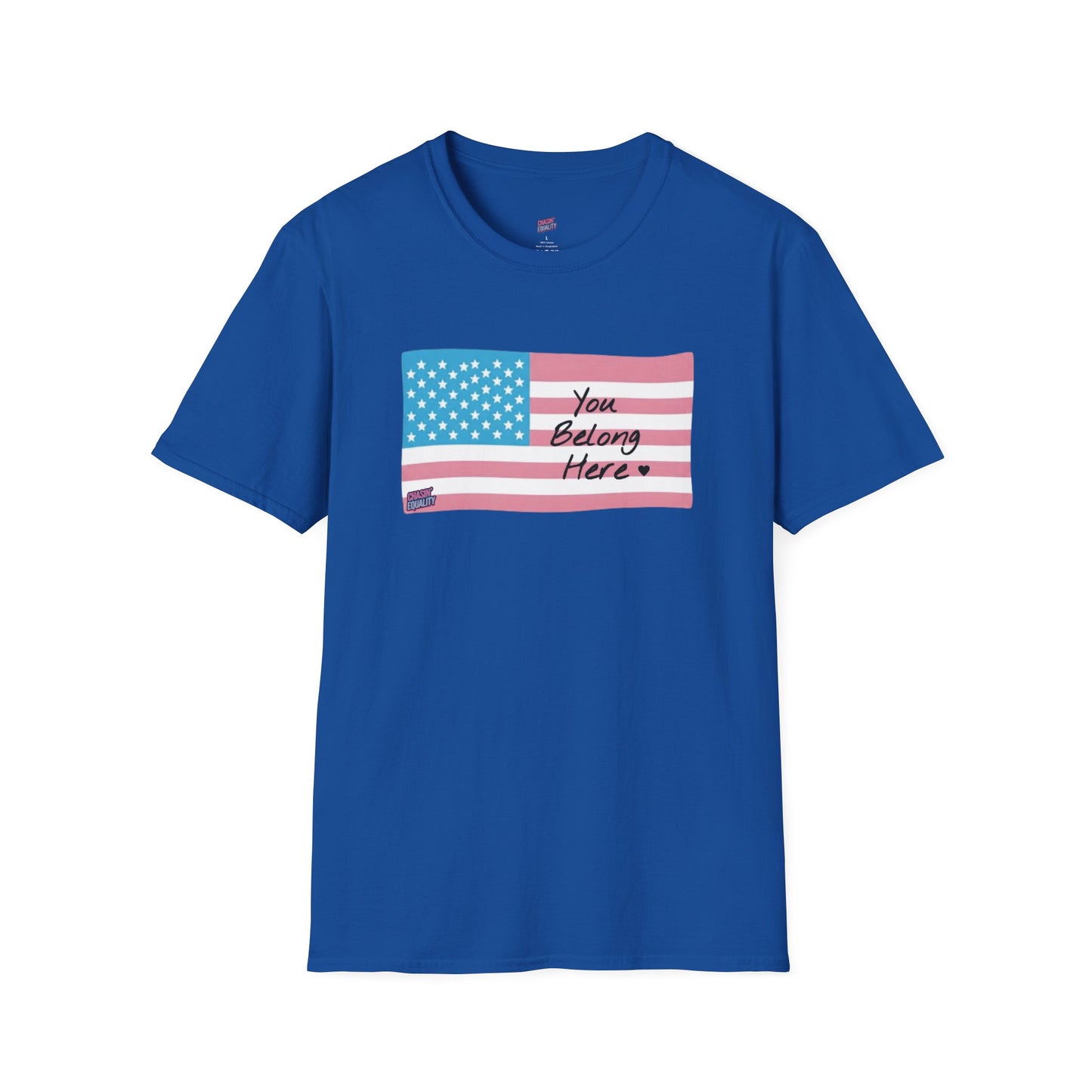 You Belong Here USA Trans Flag Tee
