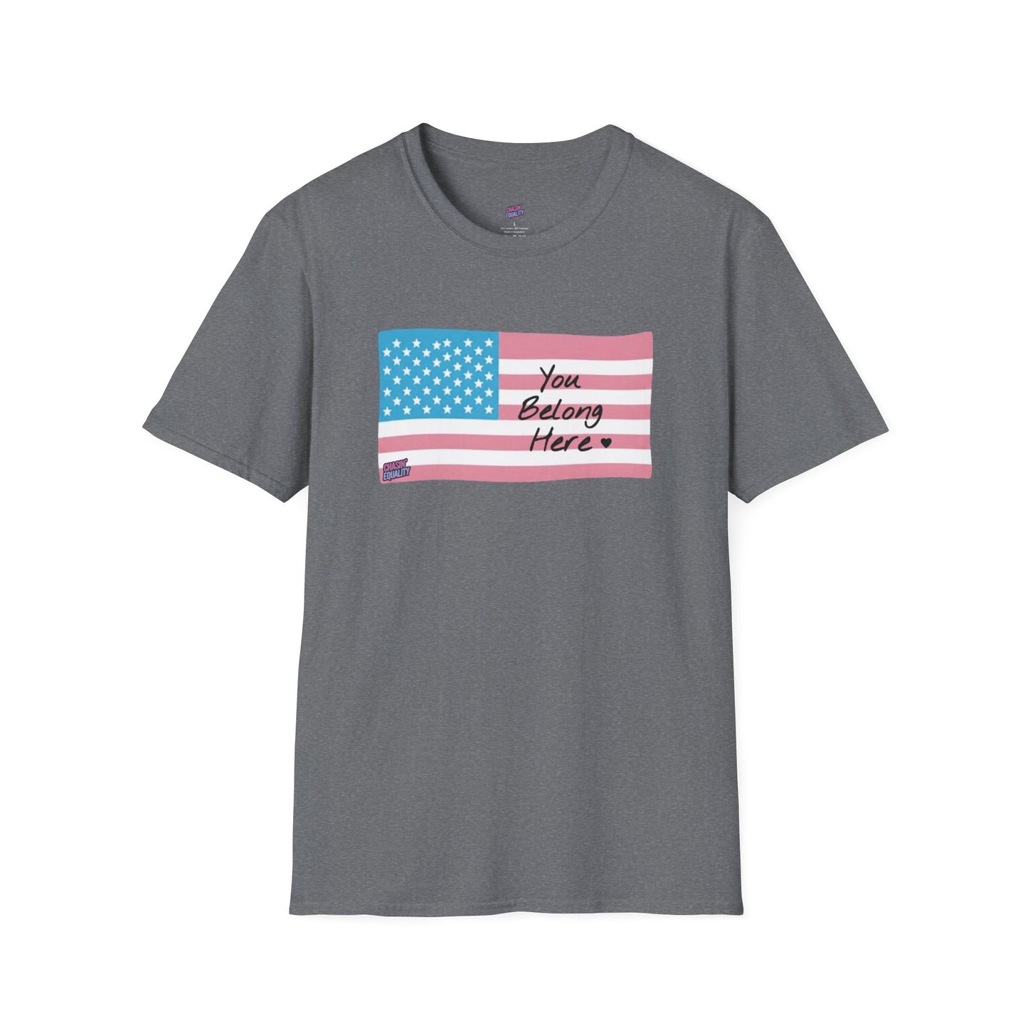 You Belong Here USA Trans Flag Tee