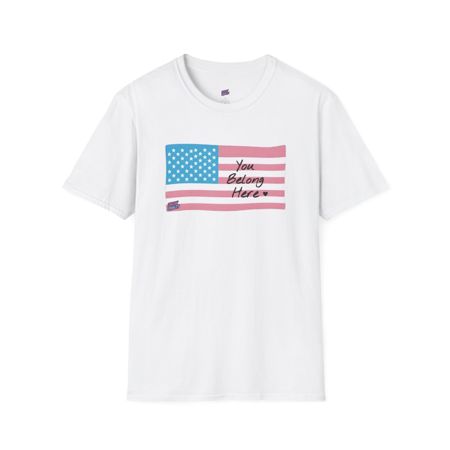You Belong Here USA Trans Flag Tee