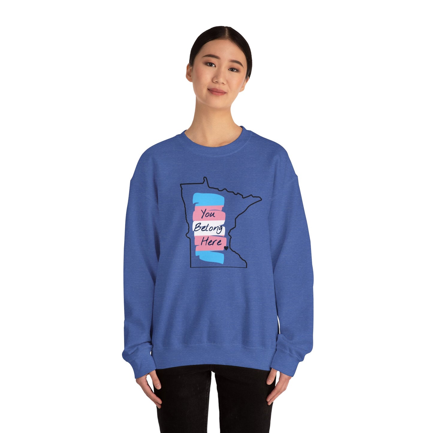 Minnesota You Belong Here Heavy Blend™ Crewneck Sweatshirt
