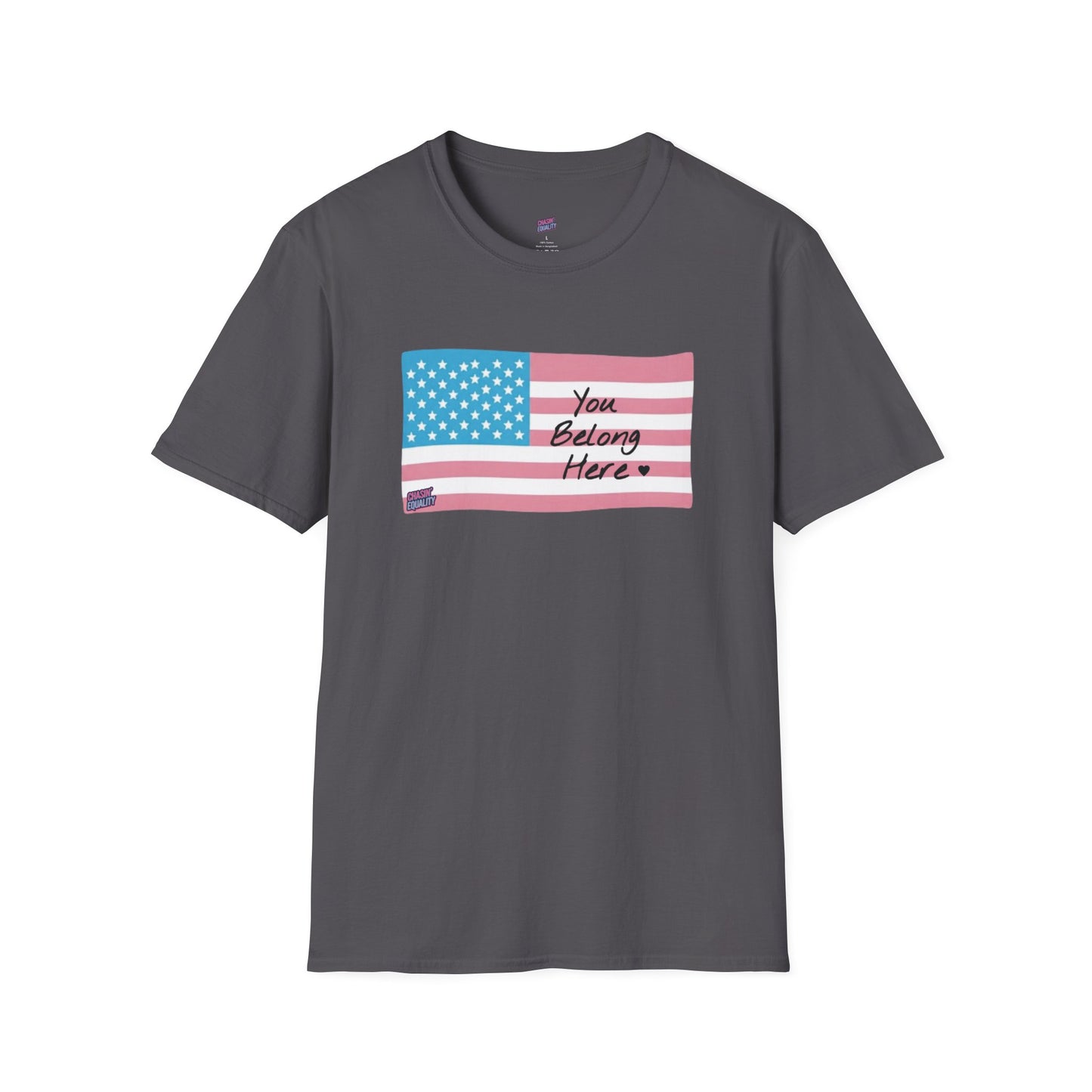 You Belong Here USA Trans Flag Tee