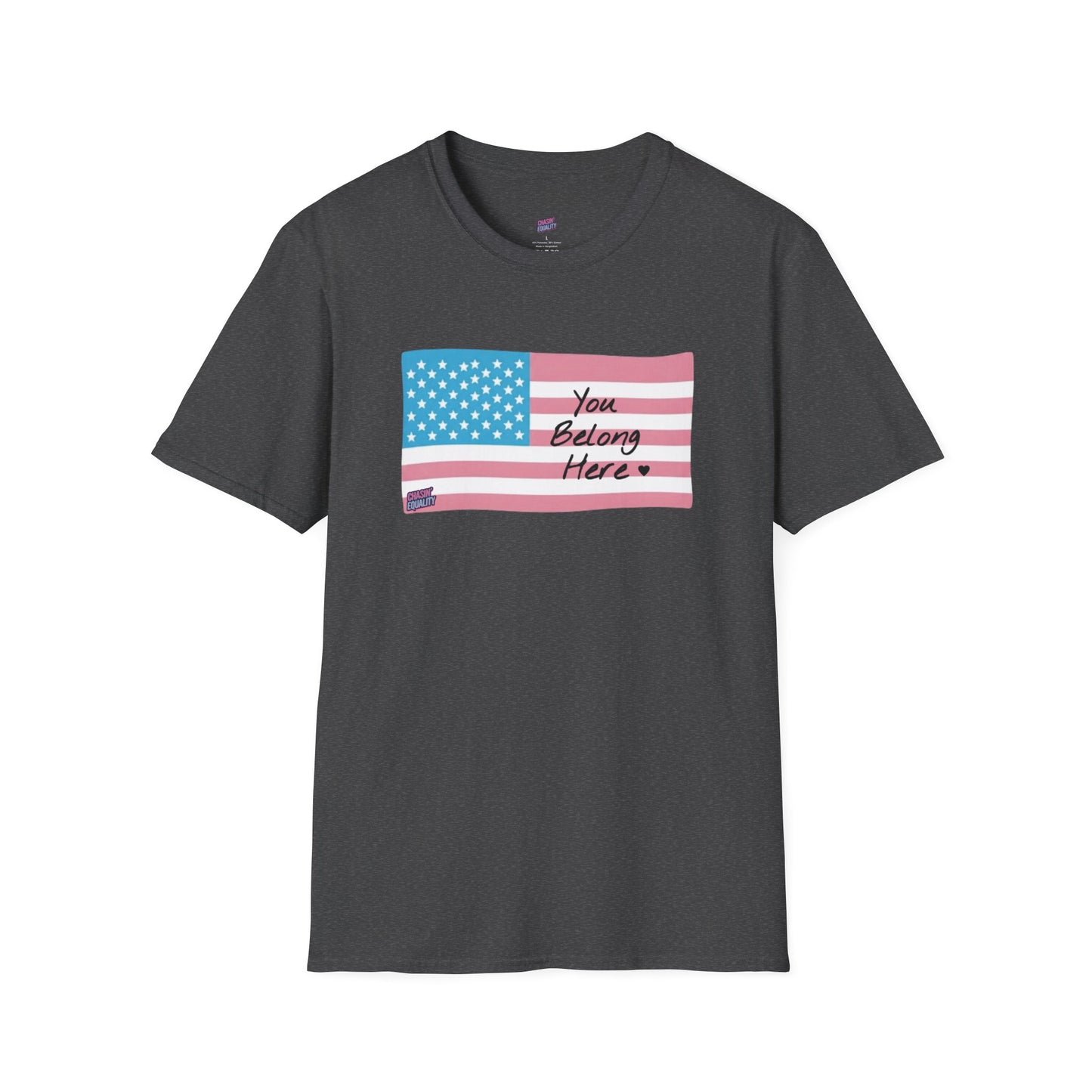 You Belong Here USA Trans Flag Tee