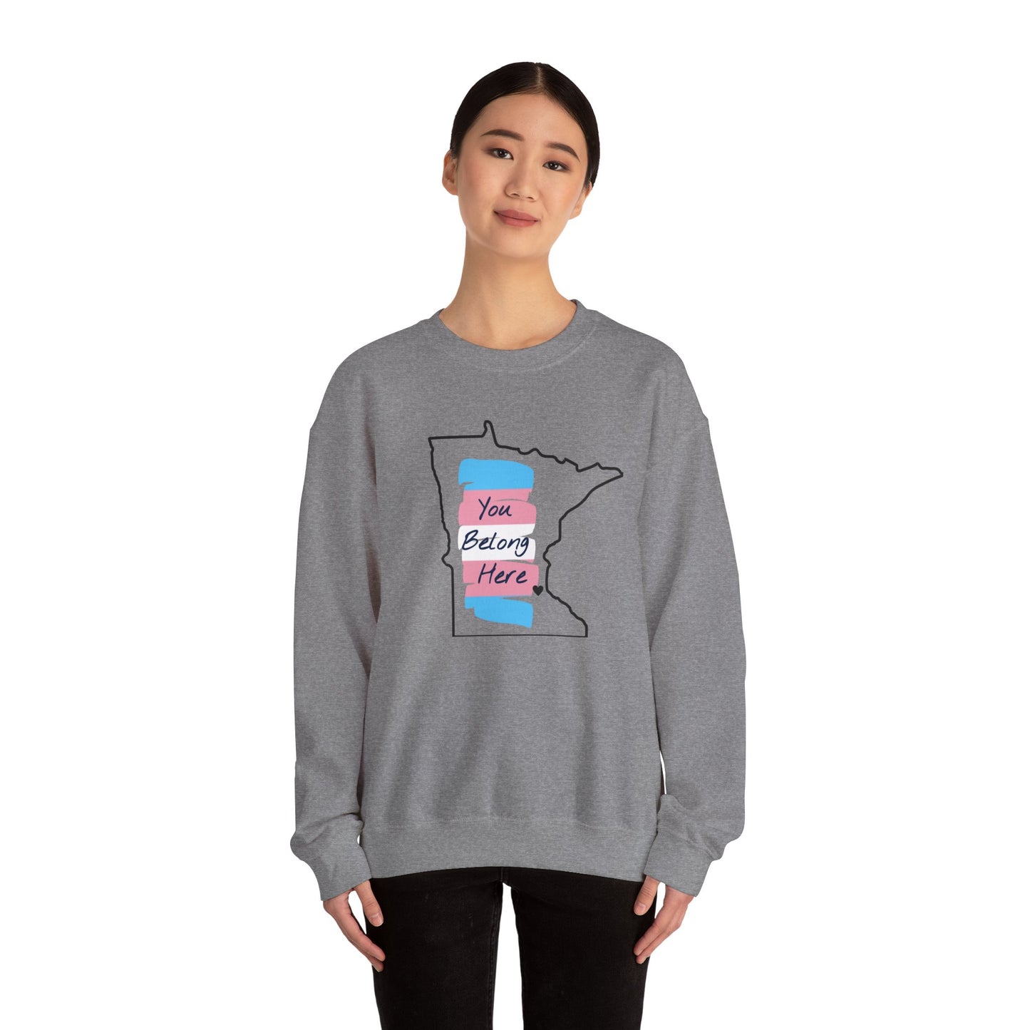 Minnesota You Belong Here Heavy Blend™ Crewneck Sweatshirt