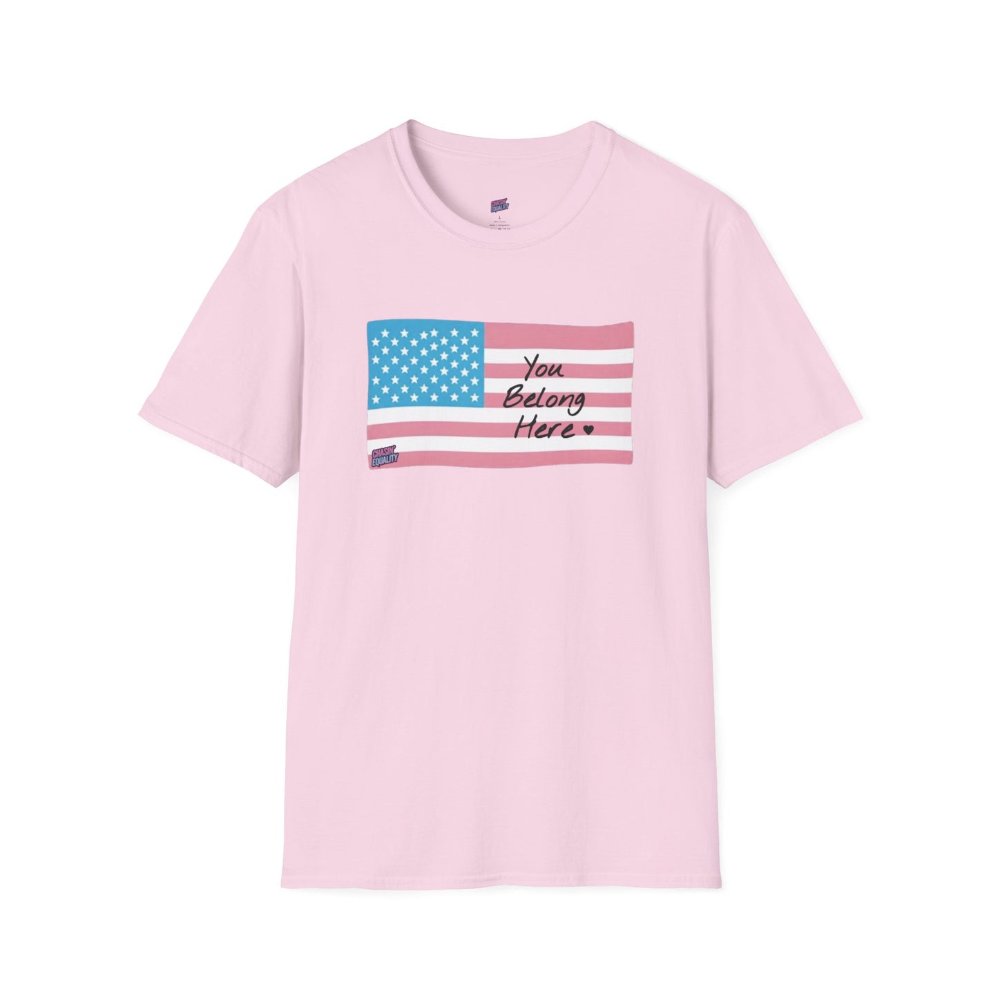 You Belong Here USA Trans Flag Tee