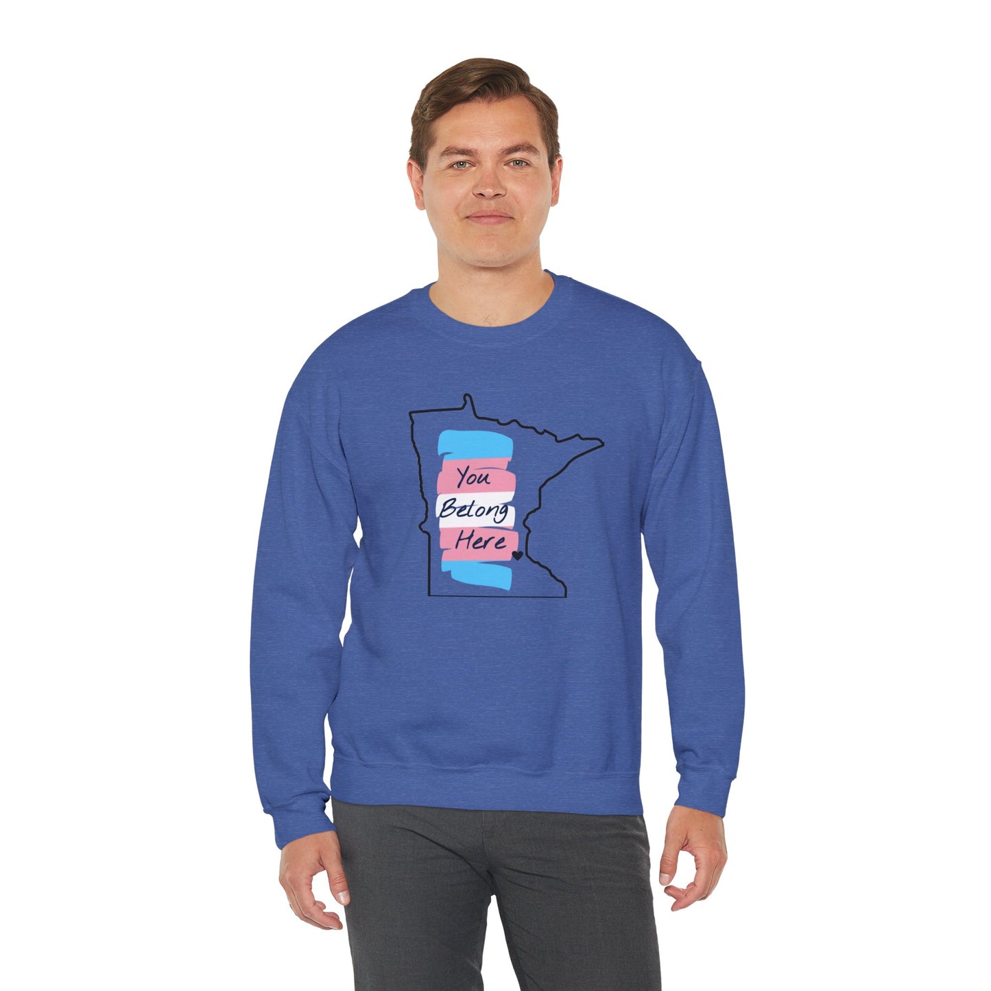 Minnesota You Belong Here Heavy Blend™ Crewneck Sweatshirt