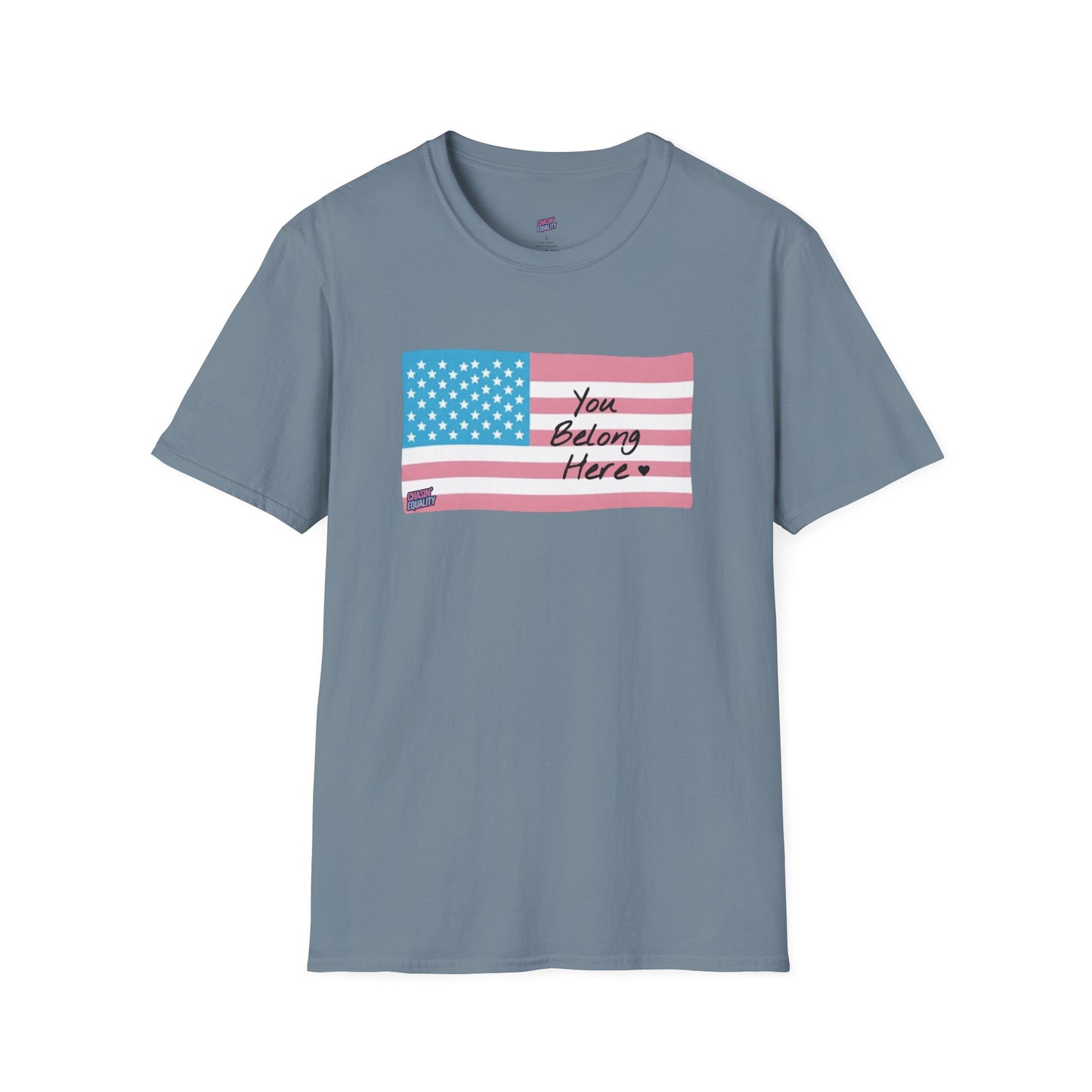 You Belong Here USA Trans Flag Tee