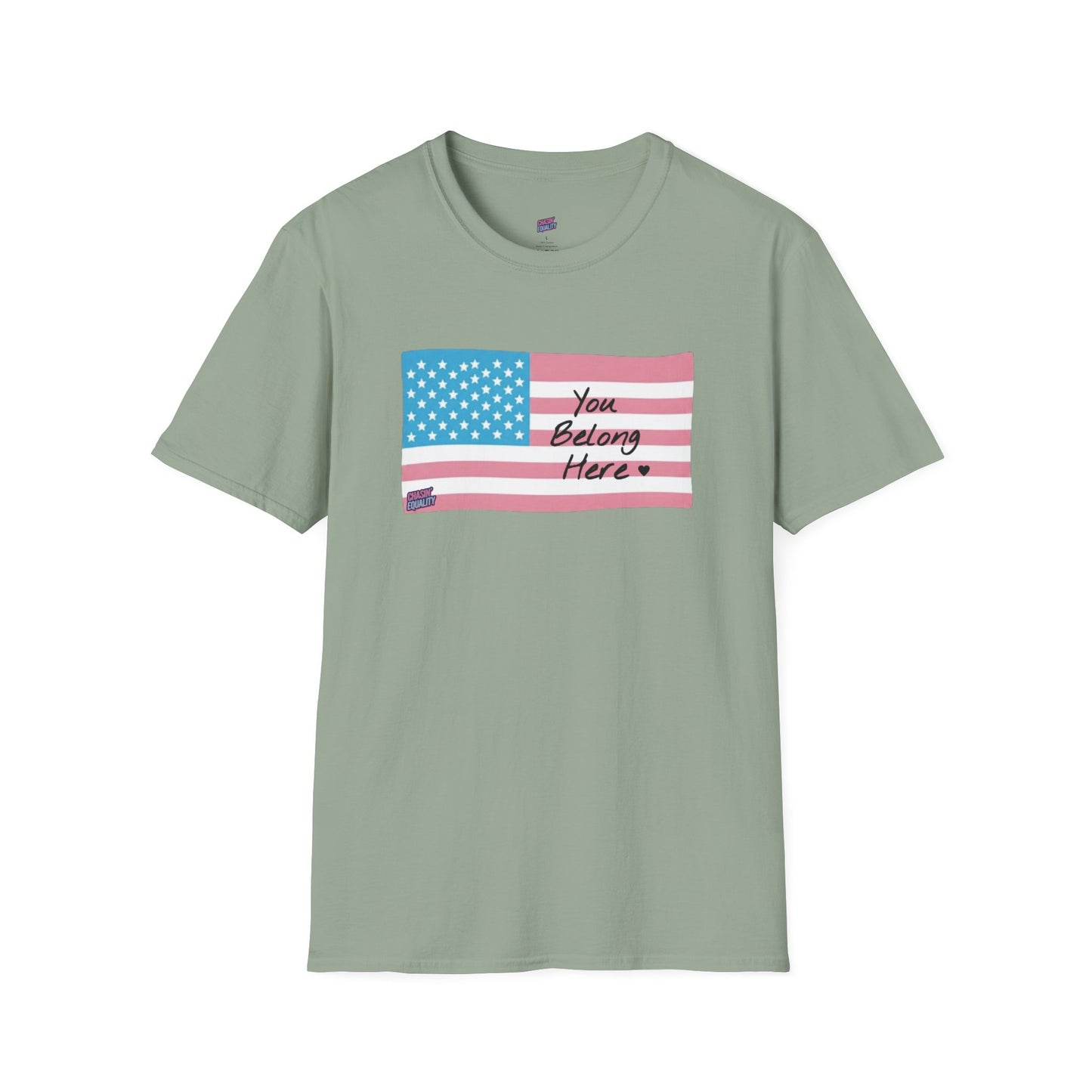 You Belong Here USA Trans Flag Tee
