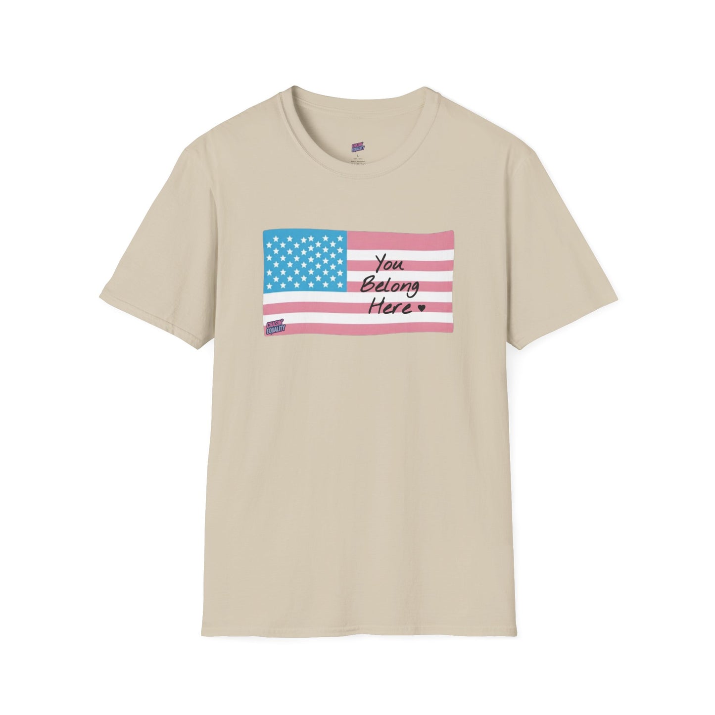 You Belong Here USA Trans Flag Tee