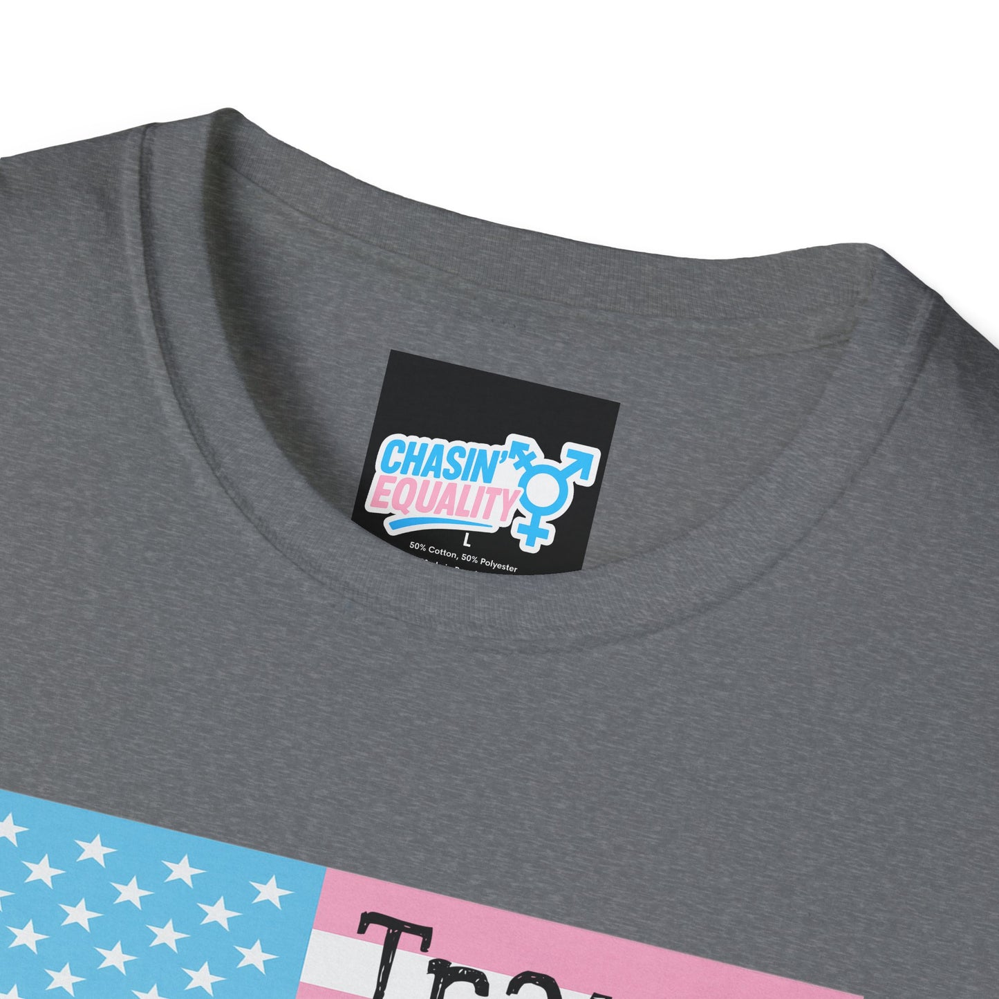 Trans People Belong Here Flag Tee