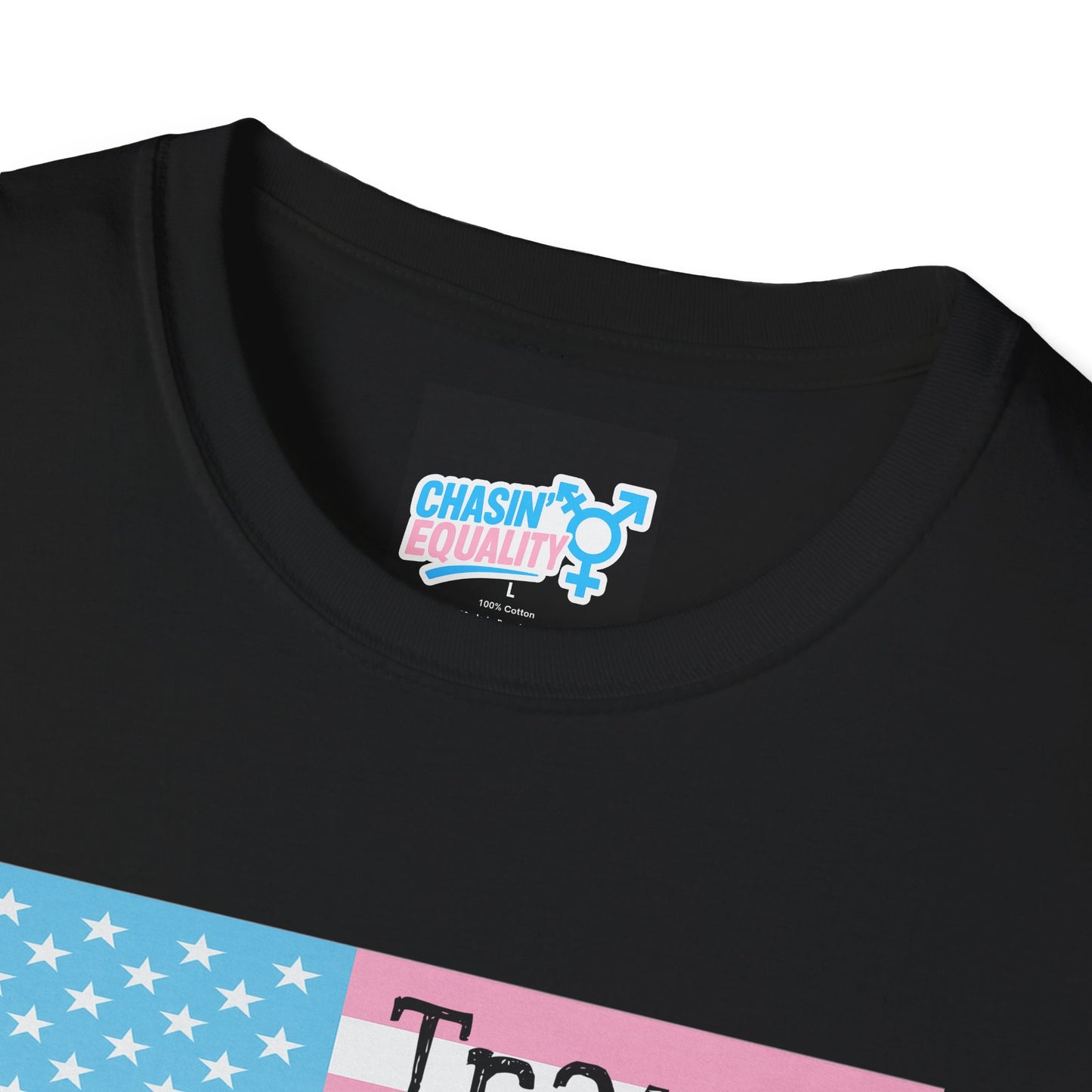 Trans People Belong Here Flag Tee