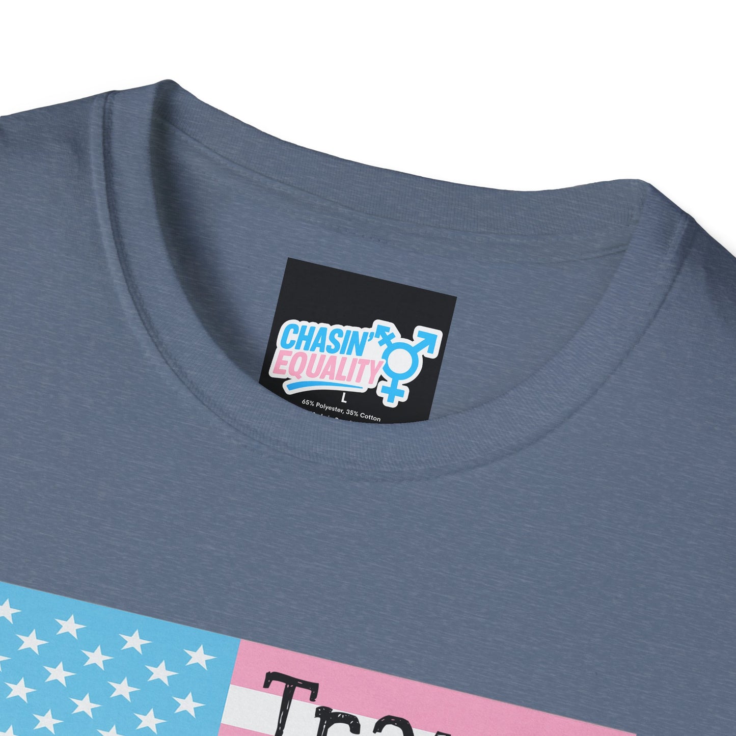 Trans People Belong Here Flag Tee