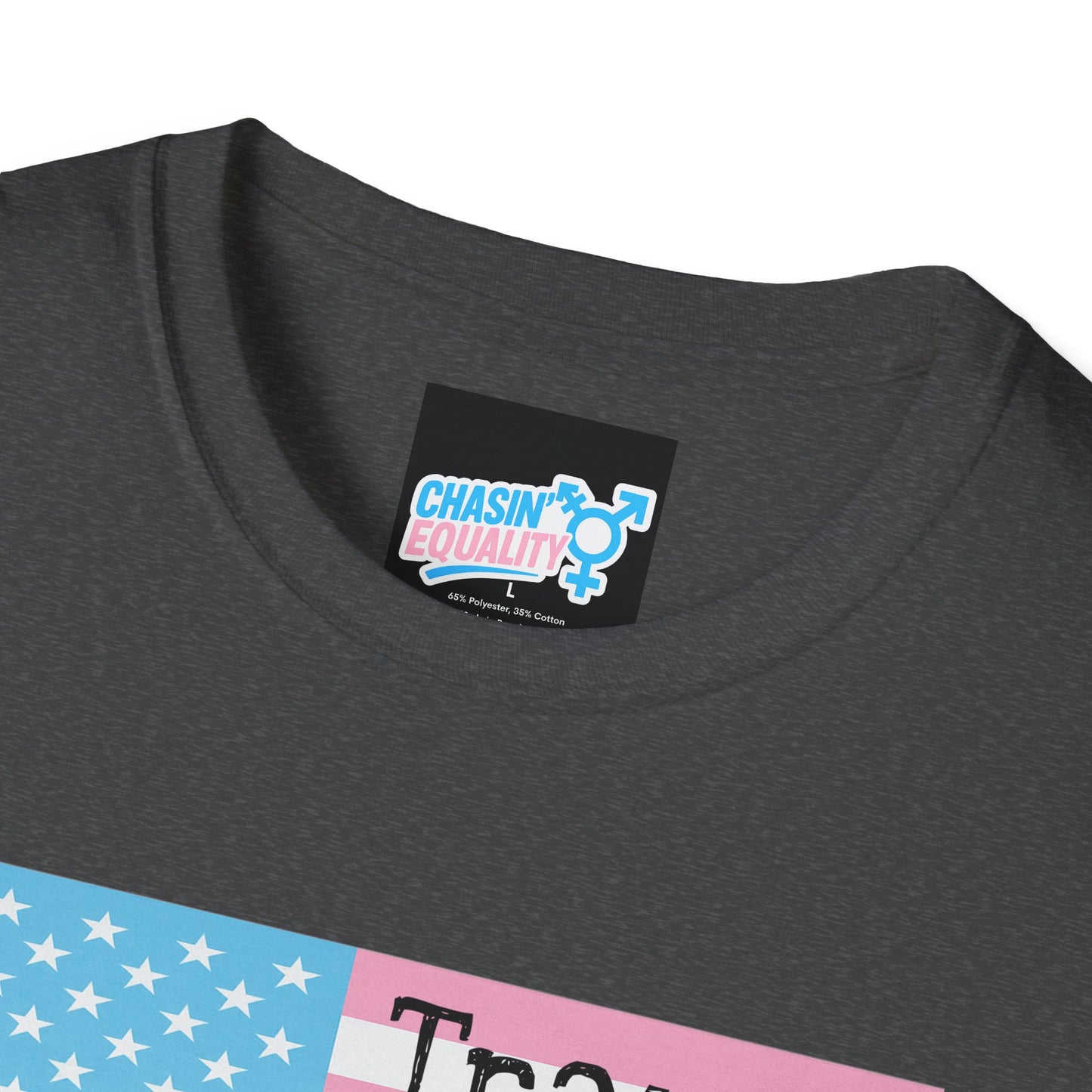 Trans People Belong Here Flag Tee