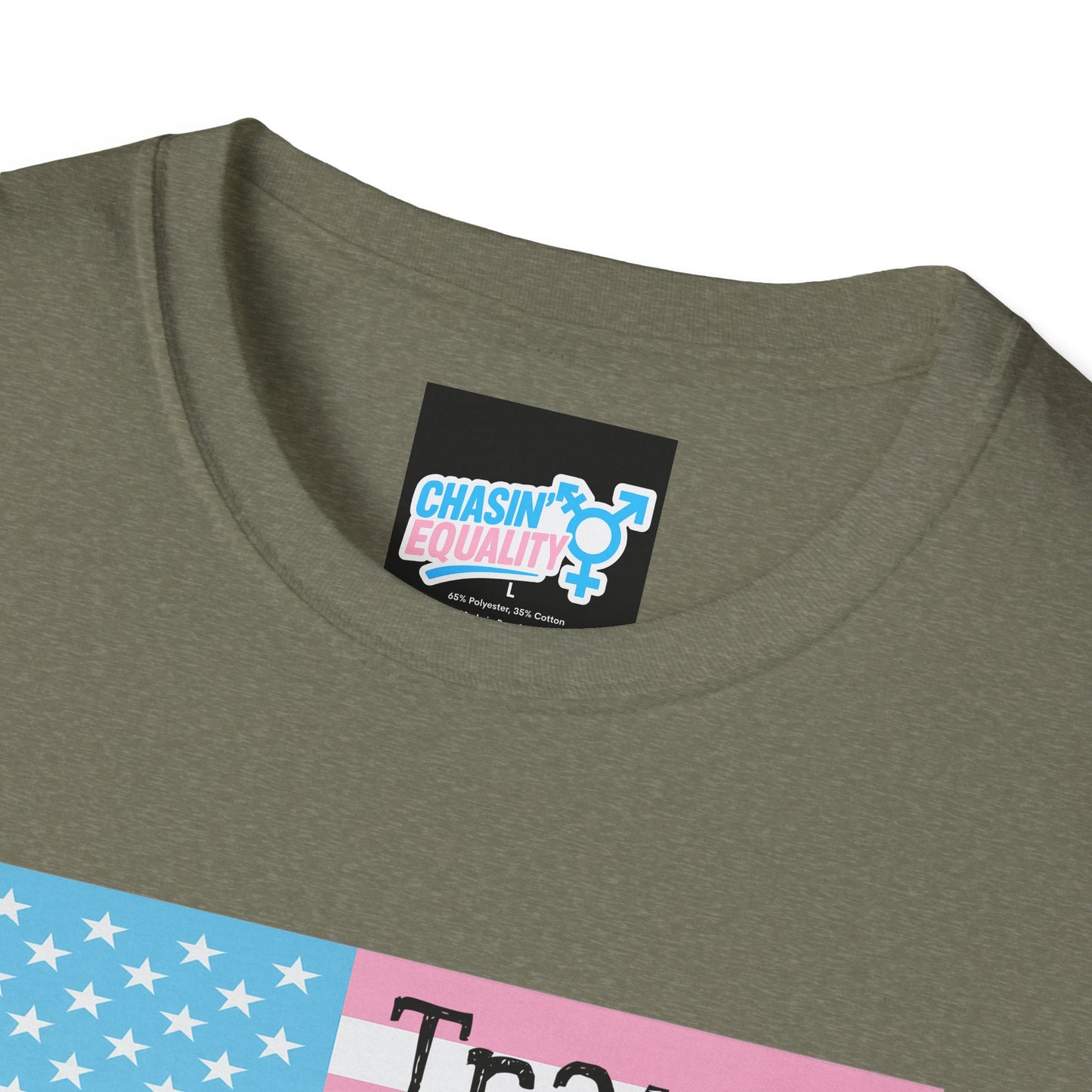 Trans People Belong Here Flag Tee