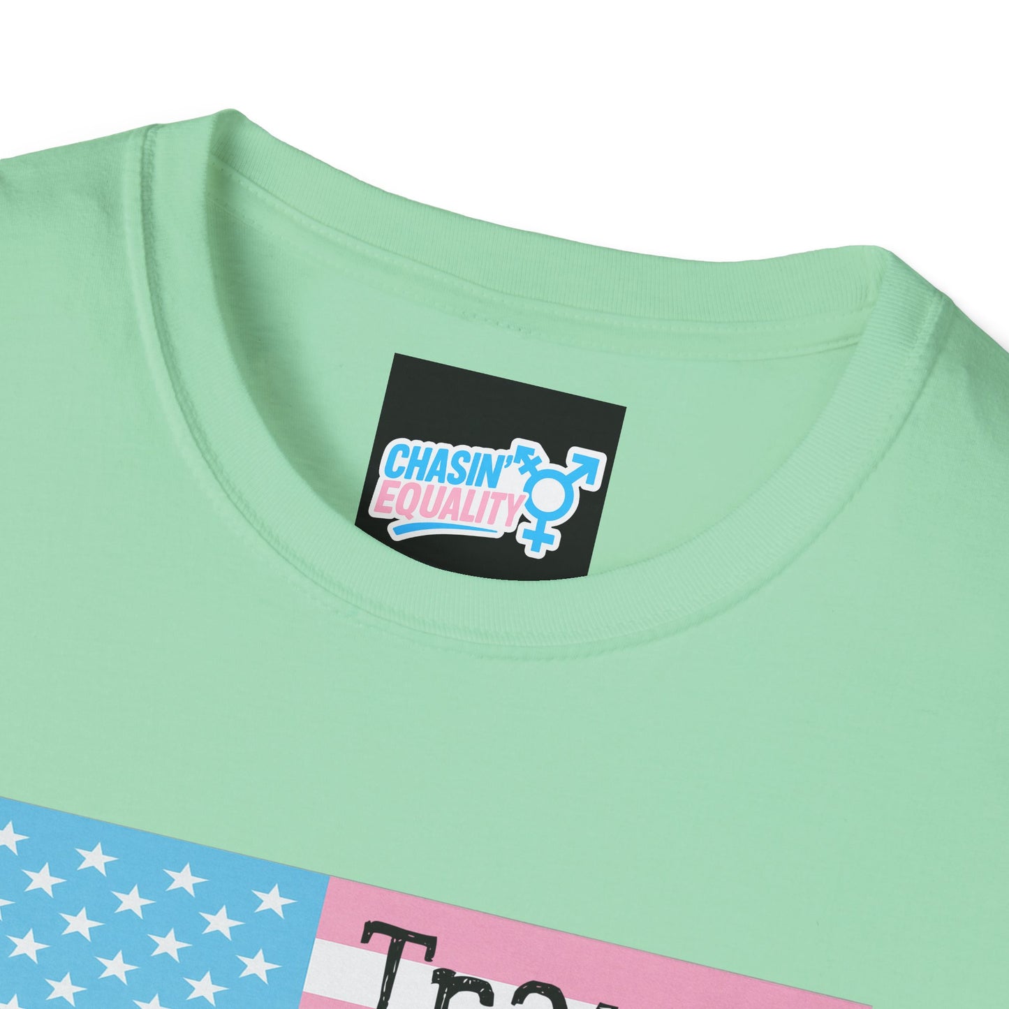 Trans People Belong Here Flag Tee