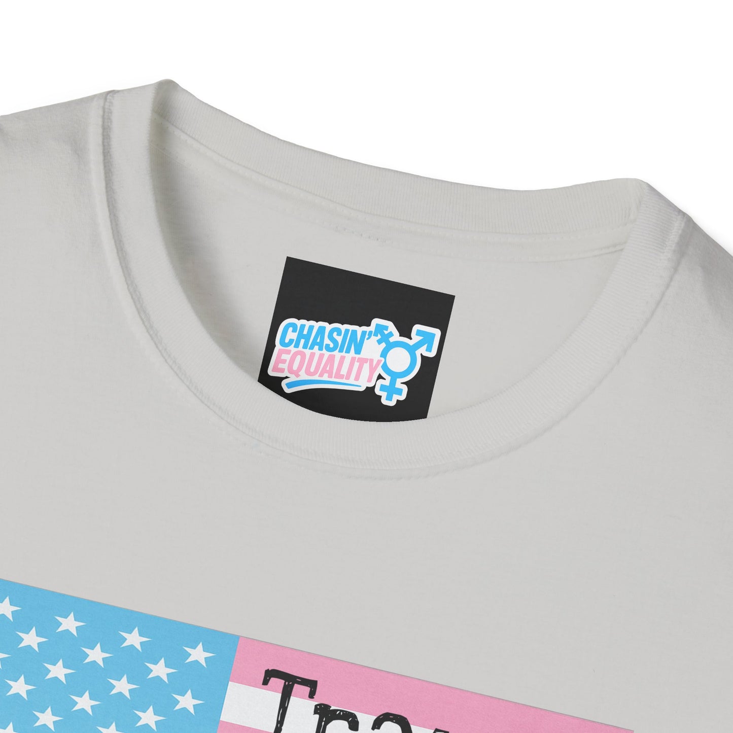 Trans People Belong Here Flag Tee